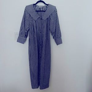 BATSHEVA Black & White Gingham Dress S